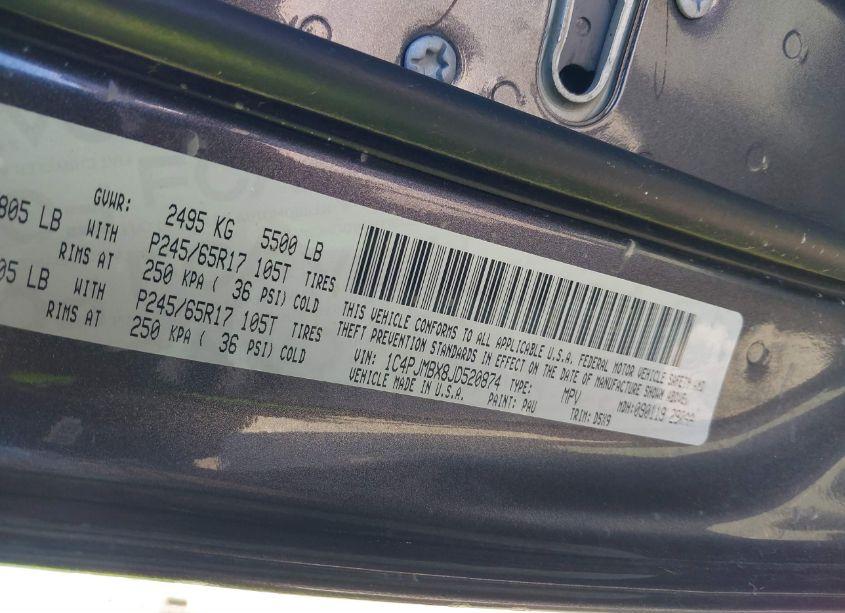 Photo 9 of 2018 Jeep Cherokee TRAILHAWK 4X4 (VIN 1C4PJMBX8JD520874)