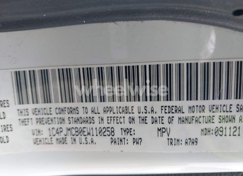 Photo 9 of 2014 Jeep Cherokee LATITUDE (VIN 1C4PJMCB0EW110258)