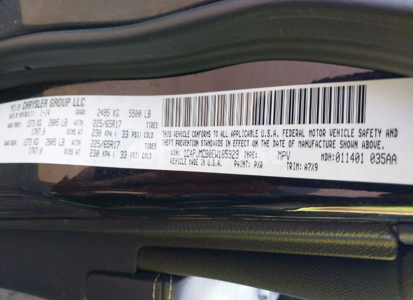 Photo 9 of 2014 Jeep Cherokee LATITUDE (VIN 1C4PJMCB0EW185929)