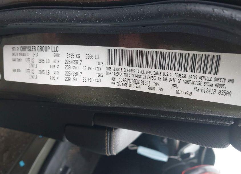 Photo 9 of 2014 Jeep Cherokee LATITUDE (VIN 1C4PJMCB0EW191391)