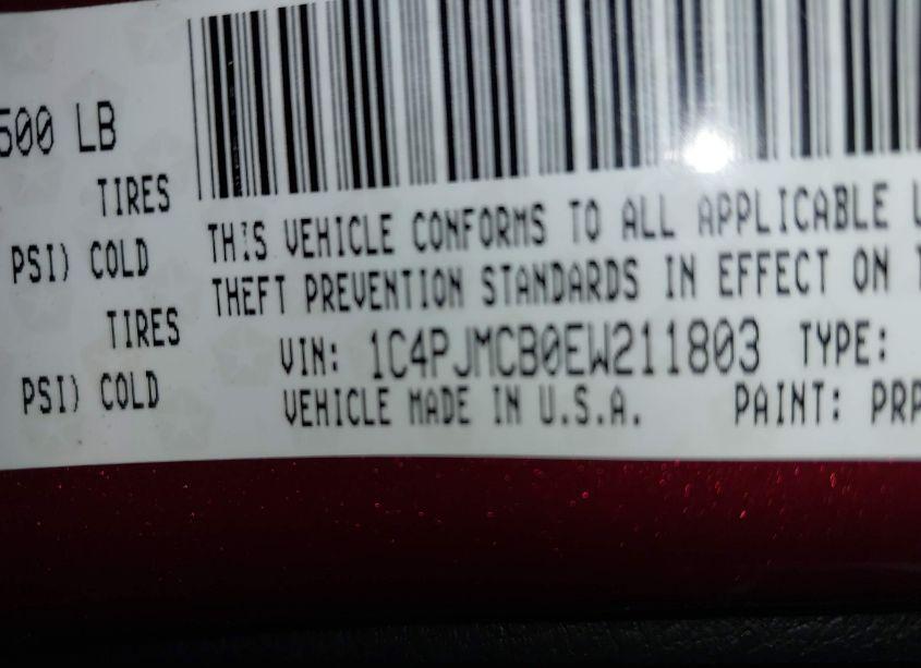 Photo 9 of 2014 Jeep Cherokee LATITUDE (VIN 1C4PJMCB0EW211803)