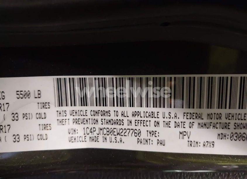 Photo 9 of 2014 Jeep Cherokee LATITUDE (VIN 1C4PJMCB0EW227760)