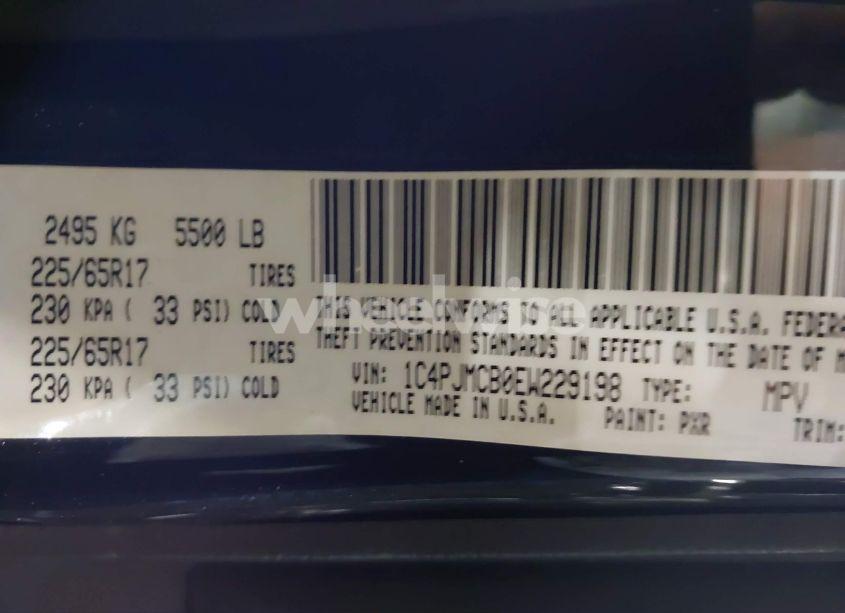 Photo 9 of 2014 Jeep Cherokee LATITUDE (VIN 1C4PJMCB0EW229198)