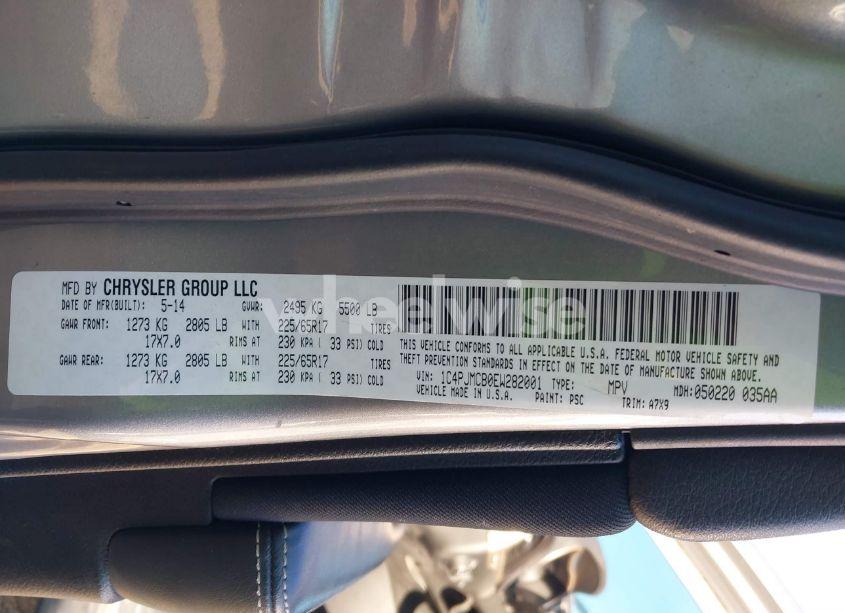 Photo 9 of 2014 Jeep Cherokee LATITUDE (VIN 1C4PJMCB0EW282001)