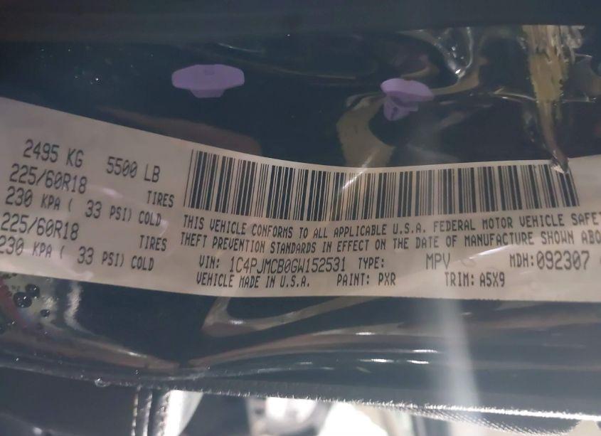 Photo 9 of 2016 Jeep Cherokee ALTITUDE (VIN 1C4PJMCB0GW152531)