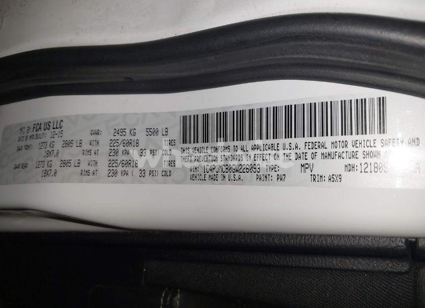 Photo 9 of 2016 Jeep Cherokee ALTITUDE (VIN 1C4PJMCB0GW226093)