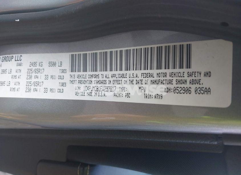 Photo 9 of 2014 Jeep Cherokee LATITUDE (VIN 1C4PJMCB1EW297817)