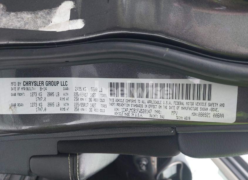 Photo 9 of 2015 Jeep Cherokee LATITUDE (VIN 1C4PJMCB1FW520147)