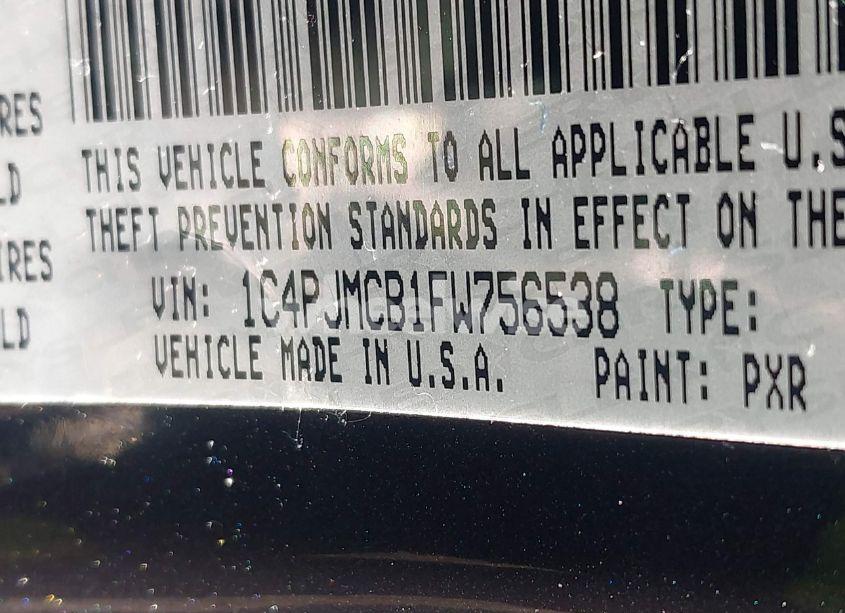 Photo 9 of 2015 Jeep Cherokee LATITUDE ALTITUDE (VIN 1C4PJMCB1FW756538)