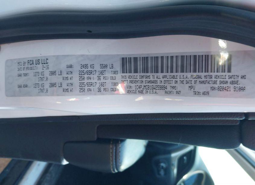 Photo 9 of 2016 Jeep Cherokee LATITUDE (VIN 1C4PJMCB1GW259894)