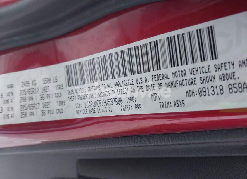 Photo 9 of 2017 Jeep Cherokee LATITUDE 4X4 (VIN 1C4PJMCB1HW537680)