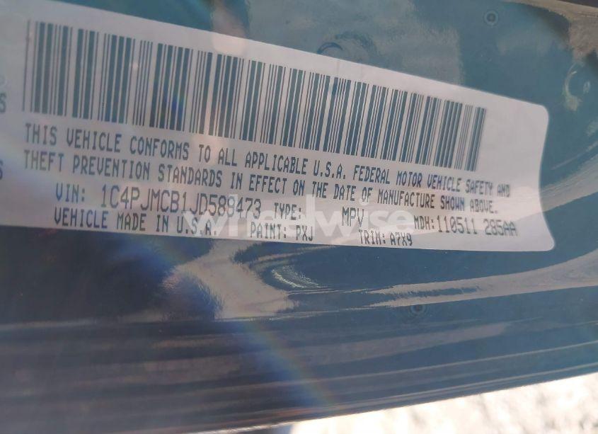 Photo 9 of 2018 Jeep Cherokee LATITUDE 4X4 (VIN 1C4PJMCB1JD589473)