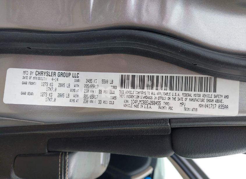 Photo 9 of 2014 Jeep Cherokee LATITUDE (VIN 1C4PJMCB2EW268455)