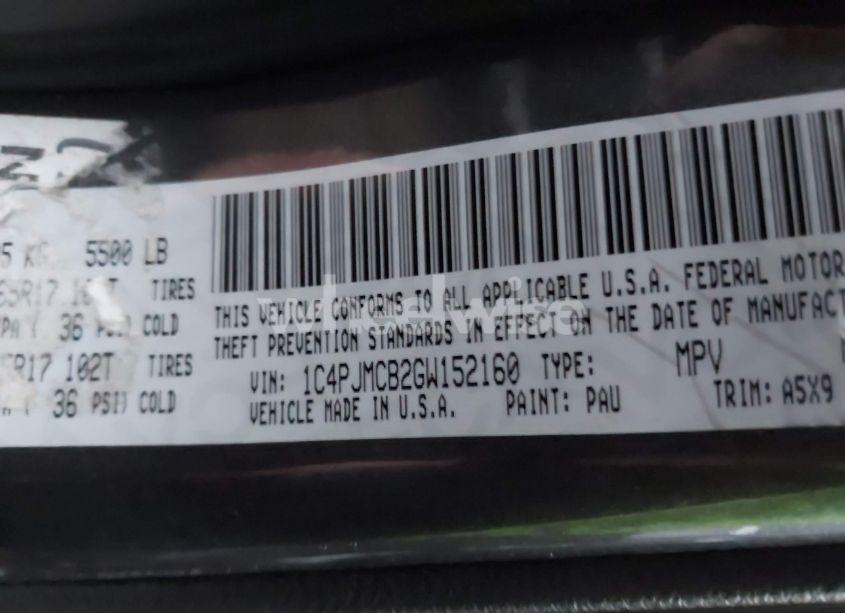 Photo 9 of 2016 Jeep Cherokee LATITUDE (VIN 1C4PJMCB2GW152160)