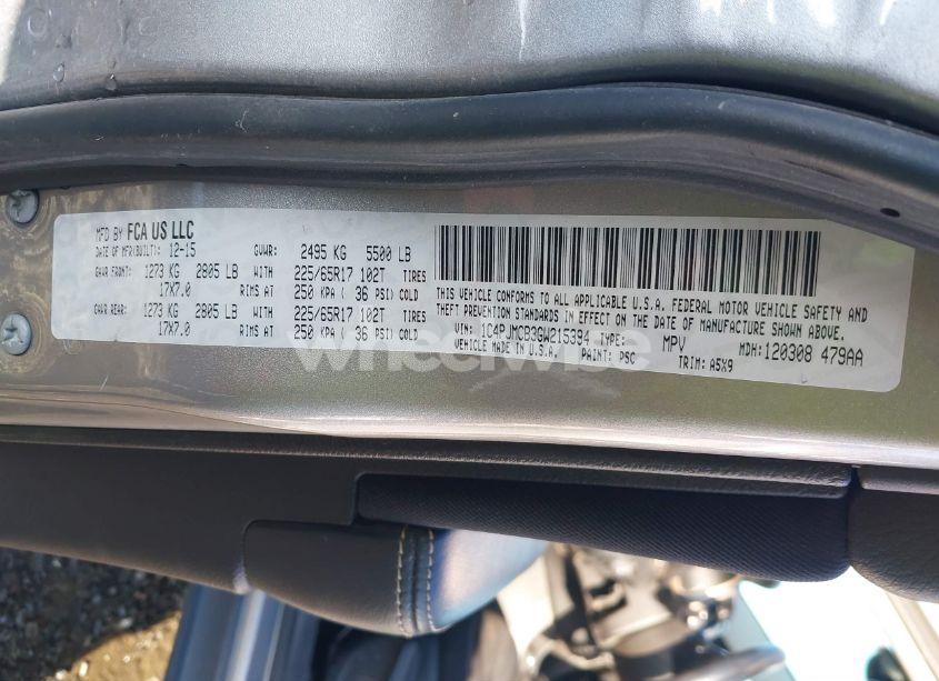 Photo 9 of 2016 Jeep Cherokee LATITUDE (VIN 1C4PJMCB3GW215394)