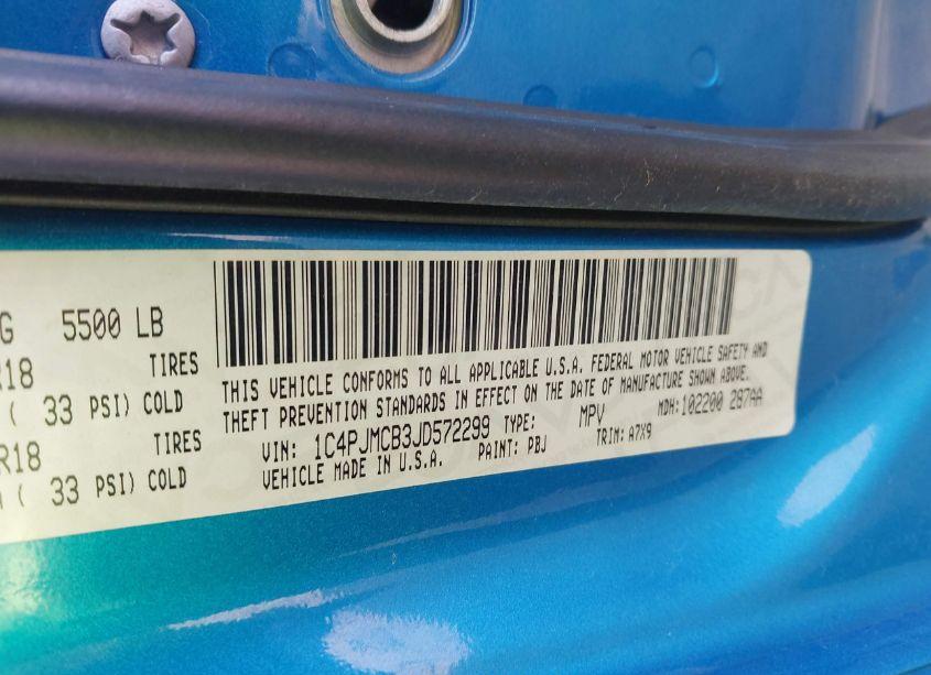 Photo 9 of 2018 Jeep Cherokee LATITUDE (VIN 1C4PJMCB3JD572299)