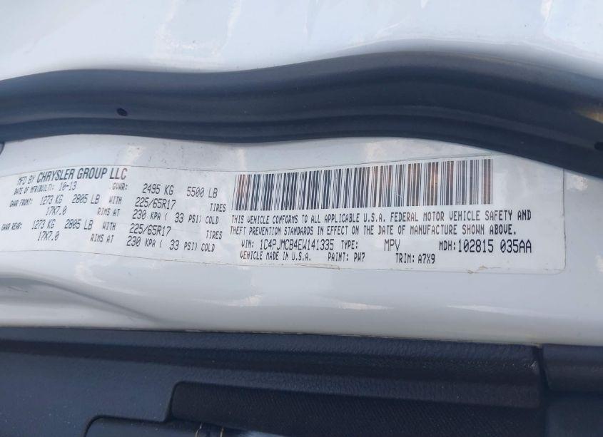 Photo 9 of 2014 Jeep Cherokee LATITUDE (VIN 1C4PJMCB4EW141335)