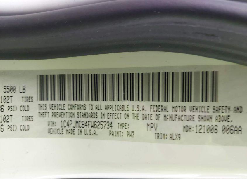 Photo 9 of 2015 Jeep Cherokee LATITUDE (VIN 1C4PJMCB4FW625734)