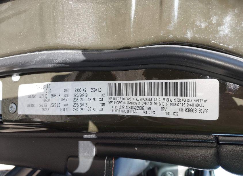 Photo 9 of 2016 Jeep Cherokee 75TH ANNIVERSARY (VIN 1C4PJMCB4GW289388)