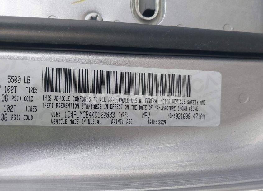 Photo 9 of 2019 Jeep Cherokee LATITUDE 4X4 (VIN 1C4PJMCB4KD120833)