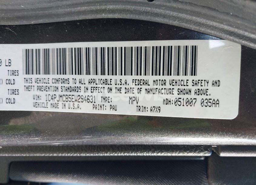 Photo 9 of 2014 Jeep Cherokee ALTITUDE (VIN 1C4PJMCB5EW294631)