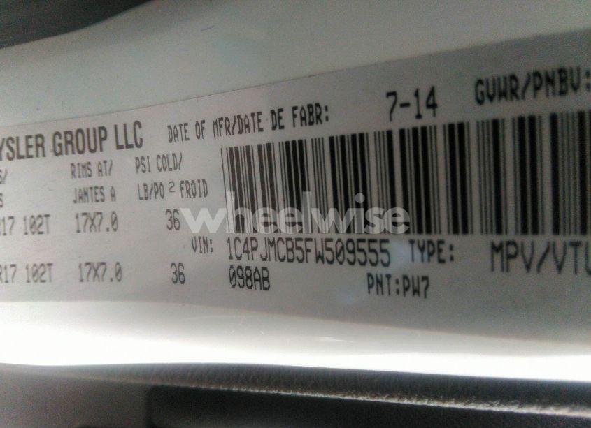 Photo 9 of 2015 Jeep Cherokee NORTH (VIN 1C4PJMCB5FW509555)