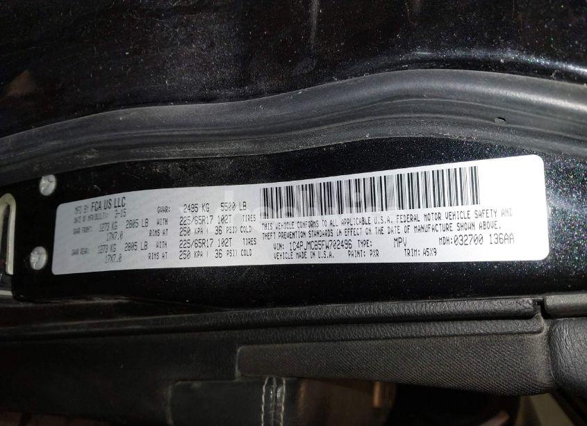 Photo 9 of 2015 Jeep Cherokee LATITUDE (VIN 1C4PJMCB5FW702496)