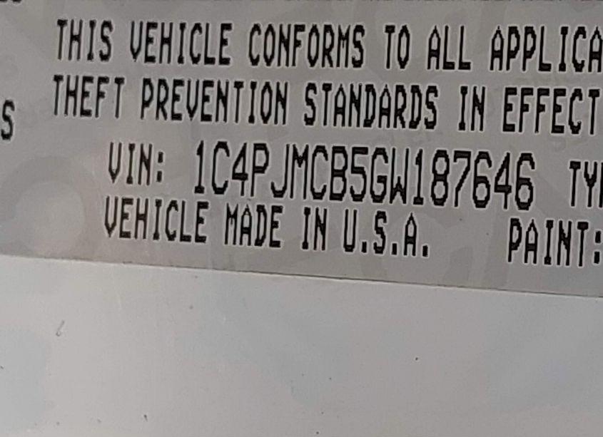 Photo 9 of 2016 Jeep Cherokee LATITUDE (VIN 1C4PJMCB5GW187646)