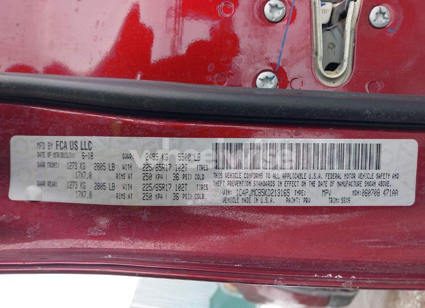 Photo 9 of 2019 Jeep Cherokee LATITUDE 4X4 (VIN 1C4PJMCB5KD213165)