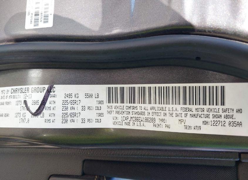 Photo 9 of 2014 Jeep Cherokee LATITUDE (VIN 1C4PJMCB6EW186289)