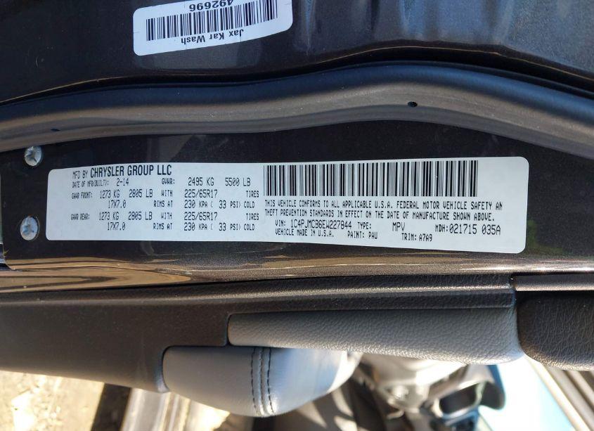 Photo 9 of 2014 Jeep Cherokee LATITUDE (VIN 1C4PJMCB6EW227844)