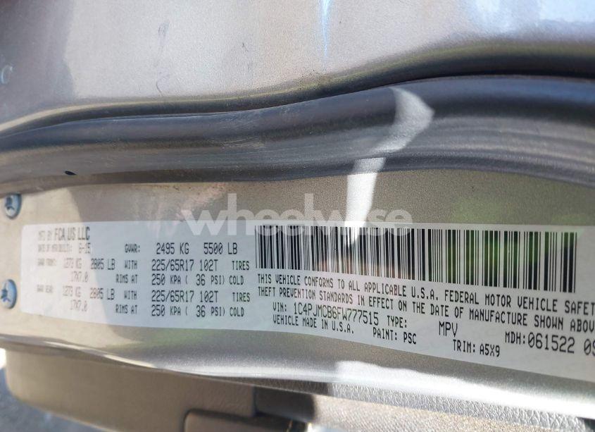 Photo 9 of 2015 Jeep Cherokee LATITUDE (VIN 1C4PJMCB6FW777515)