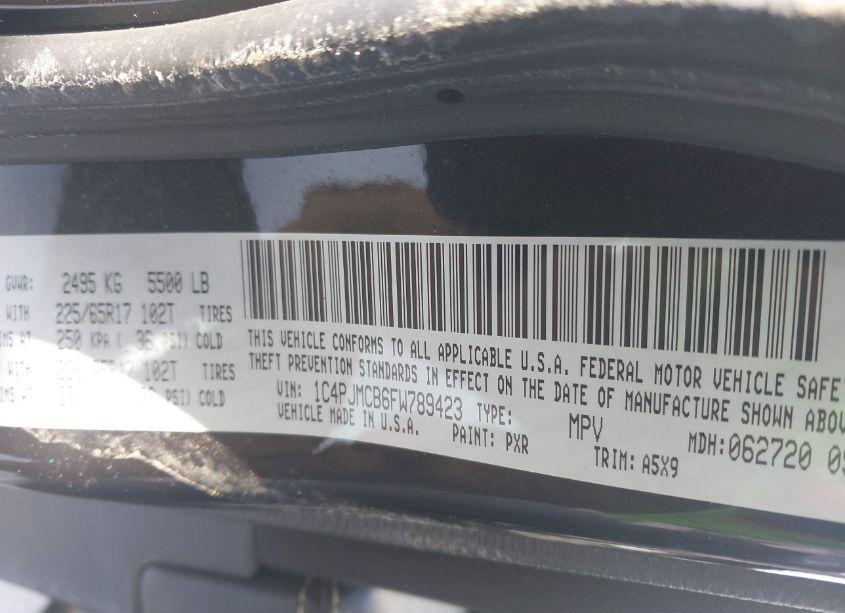 Photo 9 of 2015 Jeep Cherokee LATITUDE (VIN 1C4PJMCB6FW789423)