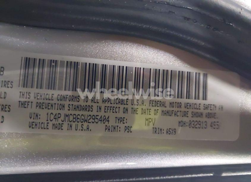 Photo 9 of 2016 Jeep Cherokee LATITUDE (VIN 1C4PJMCB6GW295404)