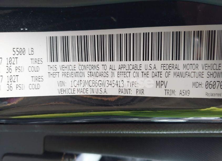 Photo 9 of 2016 Jeep Cherokee LATITUDE (VIN 1C4PJMCB6GW345413)