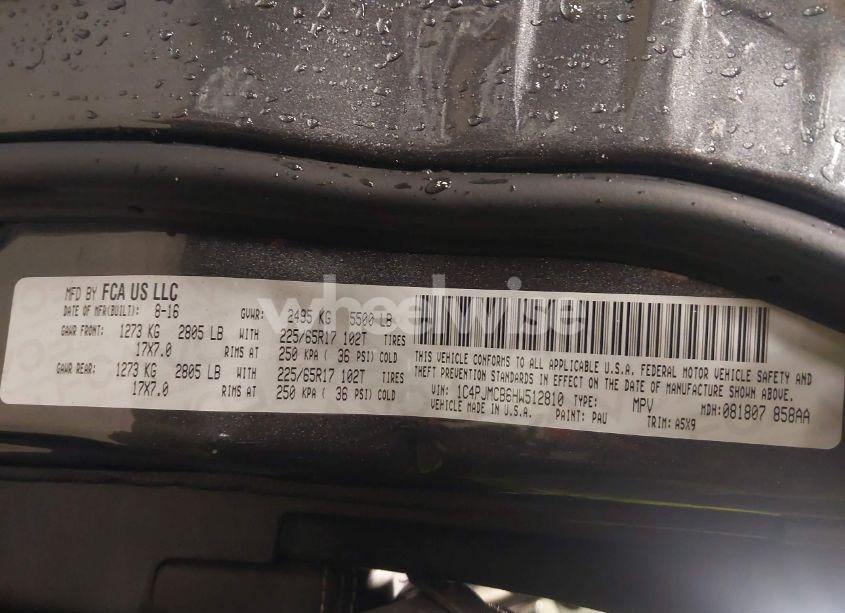 Photo 9 of 2017 Jeep Cherokee LATITUDE 4X4 (VIN 1C4PJMCB6HW512810)