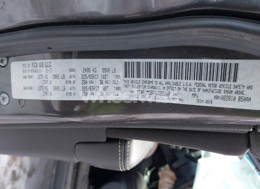 Photo 9 of 2017 Jeep Cherokee LATITUDE 4X4 (VIN 1C4PJMCB6HW639248)