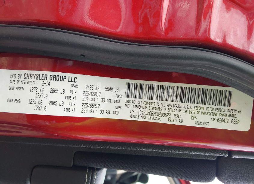 Photo 9 of 2014 Jeep Cherokee LATITUDE (VIN 1C4PJMCB7EW203522)