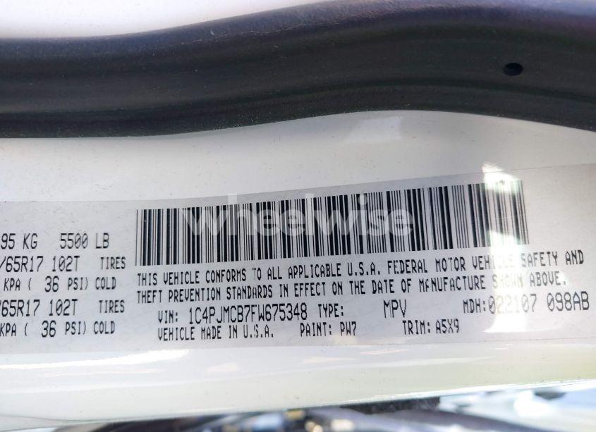 Photo 9 of 2015 Jeep Cherokee LATITUDE (VIN 1C4PJMCB7FW675348)