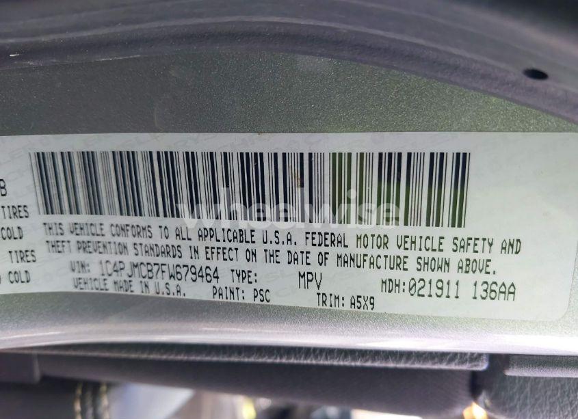 Photo 9 of 2015 Jeep Cherokee LATITUDE (VIN 1C4PJMCB7FW679464)