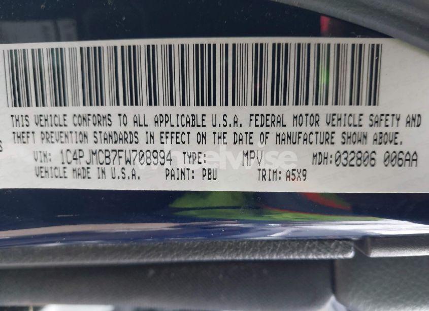 Photo 9 of 2015 Jeep Cherokee LATITUDE (VIN 1C4PJMCB7FW708994)