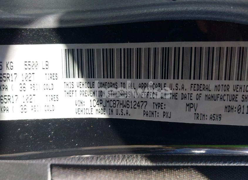 Photo 9 of 2017 Jeep Cherokee LATITUDE 4X4 (VIN 1C4PJMCB7HW612477)