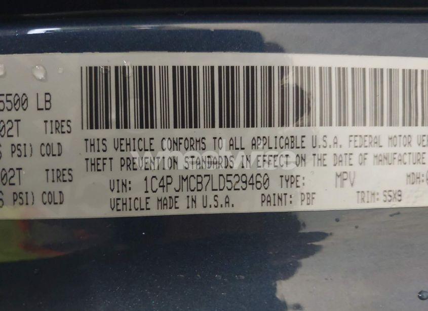 Photo 9 of 2020 Jeep Cherokee LATITUDE 4X4 (VIN 1C4PJMCB7LD529460)