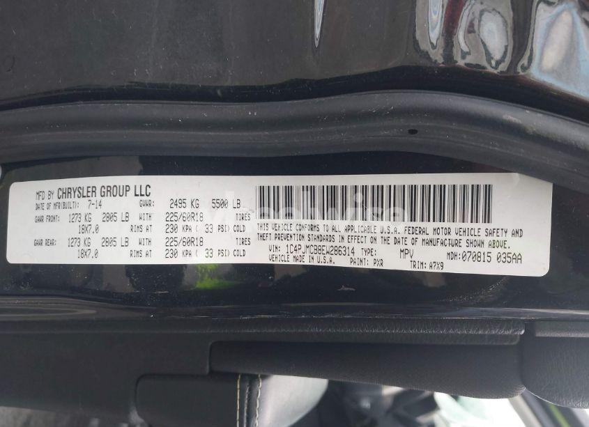 Photo 9 of 2014 Jeep Cherokee ALTITUDE (VIN 1C4PJMCB8EW286314)