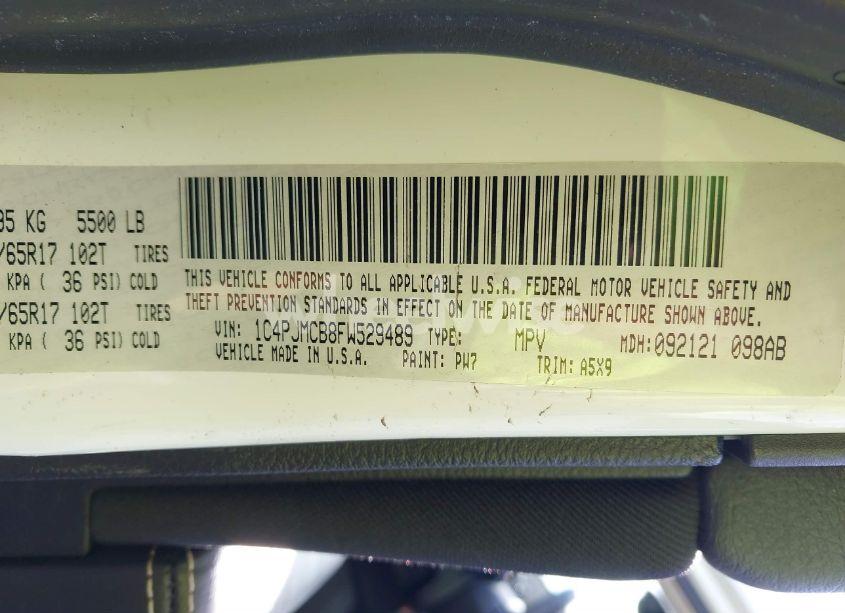 Photo 9 of 2015 Jeep Cherokee LATITUDE (VIN 1C4PJMCB8FW529489)