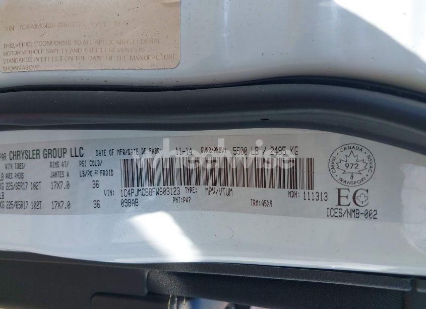 Photo 9 of 2015 Jeep Cherokee NORTH (VIN 1C4PJMCB8FW603123)