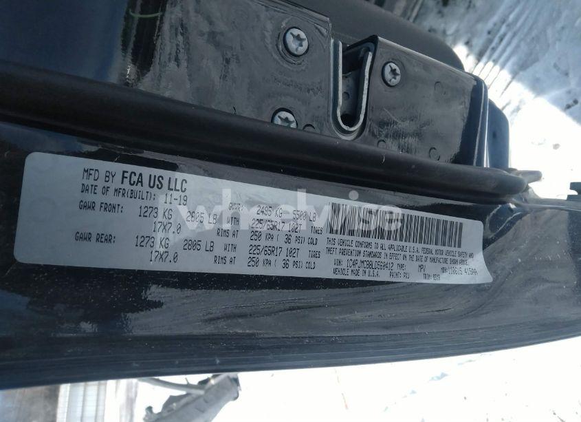 Photo 9 of 2020 Jeep Cherokee LATITUDE 4X4 (VIN 1C4PJMCB8LD560412)