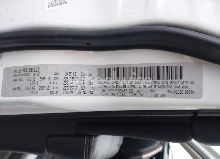 Photo 9 of 2017 Jeep Cherokee LATITUDE 4X4 (VIN 1C4PJMCB9HW571060)