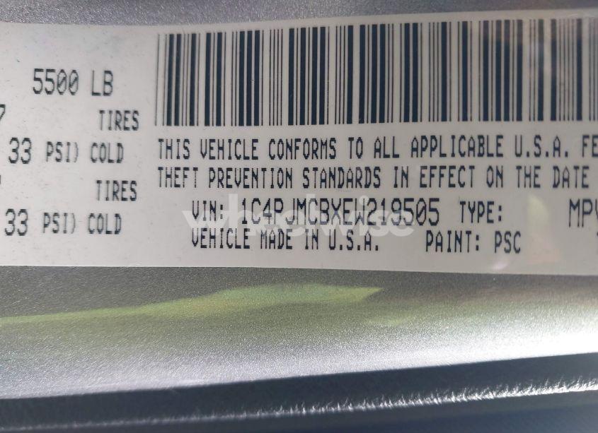 Photo 9 of 2014 Jeep Cherokee LATITUDE (VIN 1C4PJMCBXEW219505)