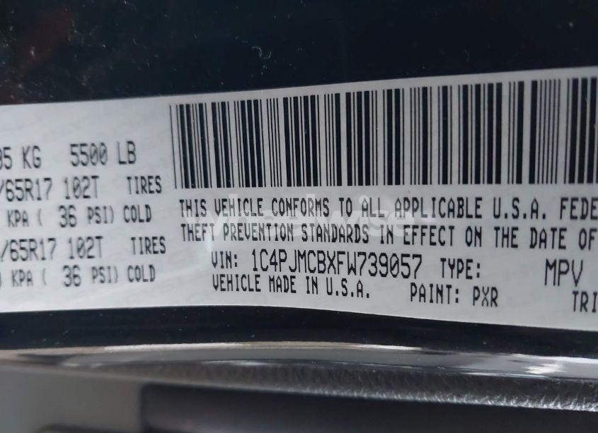 Photo 9 of 2015 Jeep Cherokee LATITUDE (VIN 1C4PJMCBXFW739057)